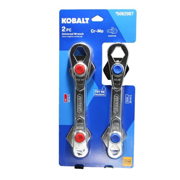 ✅KOBALT 2PC Adjustable Bone Wrench‎ CR-MO 5/16"-3/4" SAE & Metric 8-19MM✅ - Picture 1 of 8